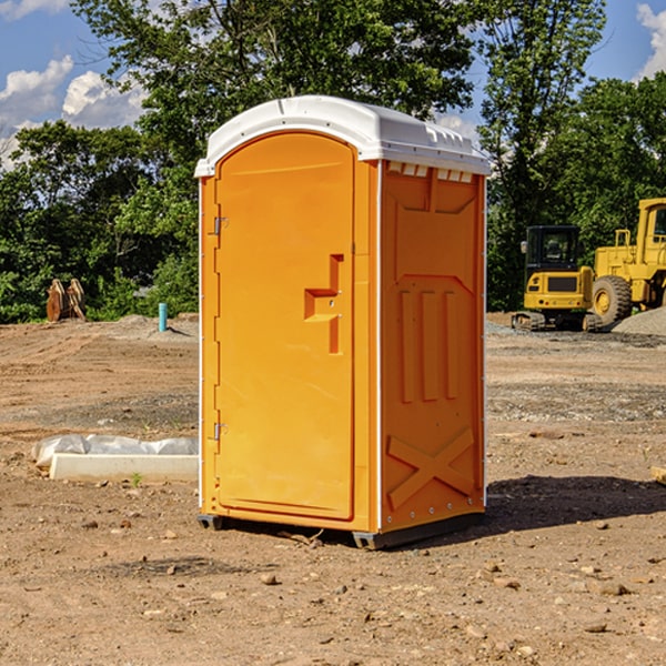 how often are the porta potties cleaned and serviced during a rental period in Rayle